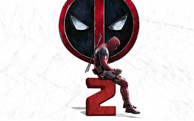 Nimet&#246;n Deadpool Jatko-Osa, 2018, Deadpool 2, 4k, supersankari, merkki&#228;, juliste, uusia elokuvia, Ryan Reynolds