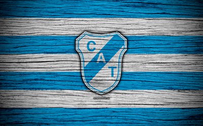 Temperley, 4k, Superliga, logo, AAAJ, Argentina, soccer, Temperley FC, football club, wooden texture, FC Temperley