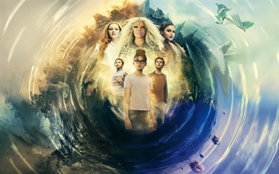 A Wrinkle in Time, 2018, Oprah Gail Winfrey, Reese Witherspoon, poster, new film, Gugu Mbatha-Raw, Vera Mindy Chokalingam
