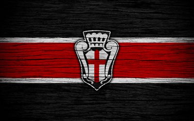 FC Pro Vercelli, 1892, Serie B, 4k, football, wooden texture, black and red lines, Italian football club, Pro Vercelli FC, logo, emblem, Vercelli, Italy