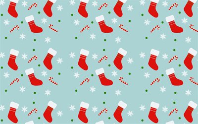 Christmas texutra, background with Christmas socks, Christmas background, cartoon Christmas background, New year background