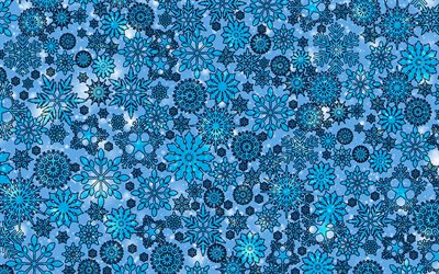 textura de flocos de neve azul, textura de ornamento de flocos de neve, textura de inverno, fundo azul com flocos de neve, fundo de inverno