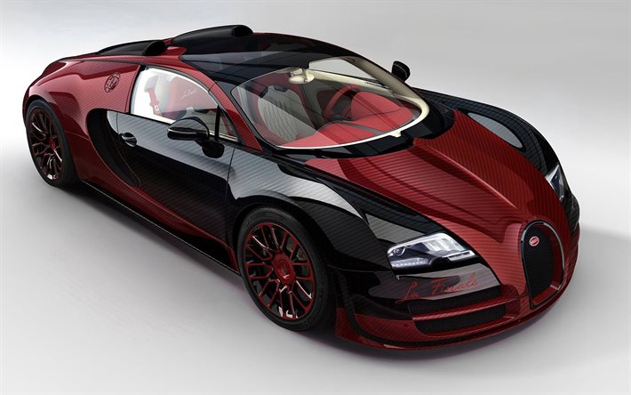 Descargar fondos de pantalla Bugatti Veyron Grand Sport Vitesse La Finale,  2021, hypercar, supercar de luxe, dernière Veyron, tuning Veyron, voitures  de sport, Veyron noir marron, Bugatti libre. Imágenes fondos de descarga
