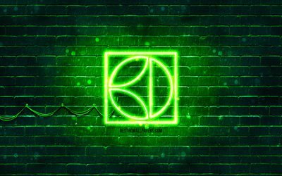 Electrolux green logo, 4k, brickwall verde, Electrolux logo, marca, Electrolux neon logo, Electrolux
