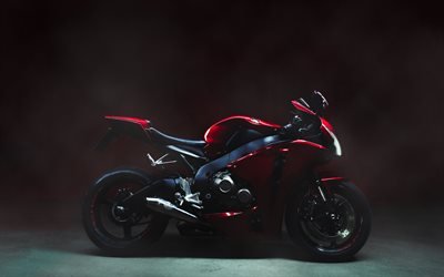 2022, honda cbr1000rr, 4k, vista lateral, exterior, negro rojo cbr1000rr, motos deportivas japonesas, honda