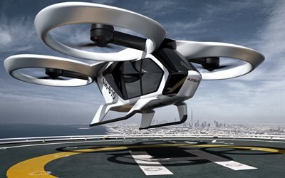 Airbus CityAirbus, 4k, helipad, Airbus Helicopters, future helicopters, VTOL, civil aviation, Airbus