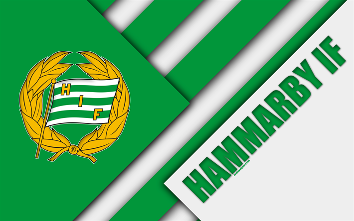 Download wallpapers Hammarby IF, 4k, logo, material design ...