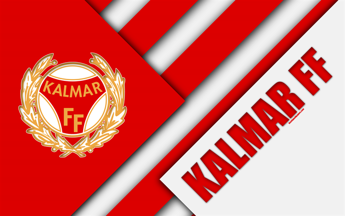 Download Wallpapers Kalmar Ff 4k Logo Material Design Swedish