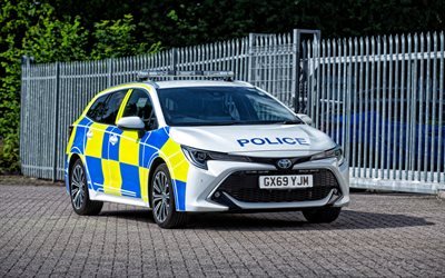 Toyota Corolla police car, 2021, front view, exterior, Toyota Corolla, UK Police, Law enforcement in the United Kingdom, Toyota
