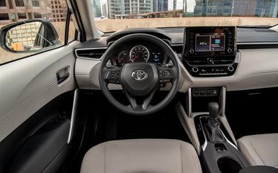 2022, Toyota Corolla Cross L, 4k, inside view, interior, dashboard, Corolla Cross L interior, japanese cars, Toyota