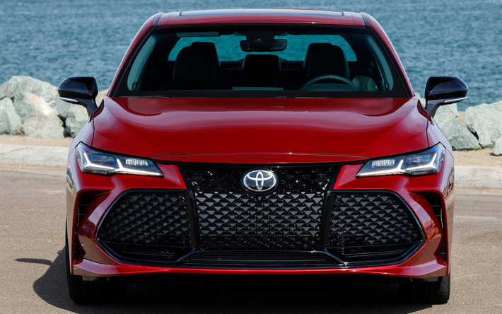 Toyota Avalon, 2019, Touring, front view, new red Avalon, exterior, Japanese cars, Toyota