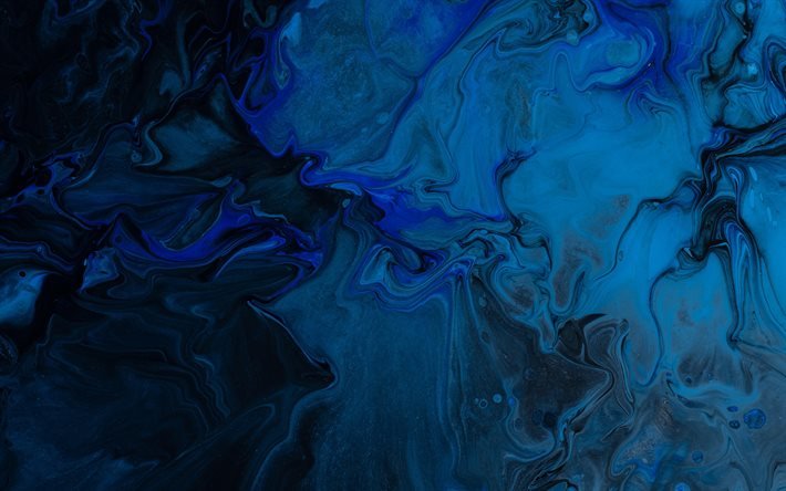 blue paint blur texture, blur liquid texture, Blur Marbling Blue Texture, blue abstraction, blur texture