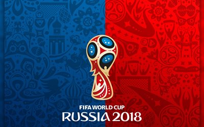 FIFA World Cup 2018, logo, Ven&#228;j&#228; 2018, FIFA World Cup Russia 2018, jalkapallo, FIFA, Soccer World Cup 2018, luova