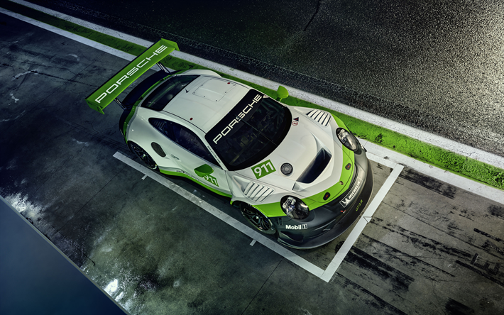 4k, la Porsche 911 GT3 R, pitline, 2019 cars, supercar, Porsche