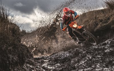 KTM 300 EXC TPI, 4k, mud, 2019 bikes, extreme, offroad, 300 EXC TPI, Motocross, KTM