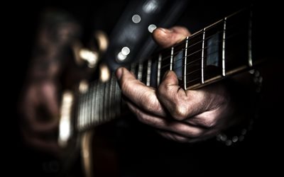 tocar la guitarra el&#233;ctrica, conceptos, rock, guitarra