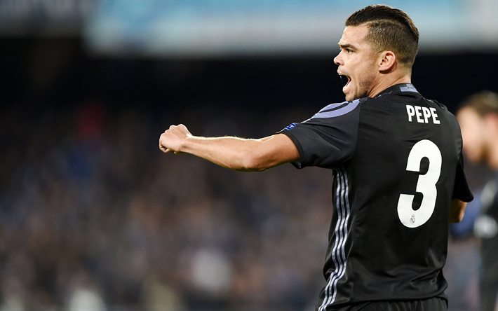 Pepe, el partido, el defensor, el f&#250;tbol, La Liga, el Real Madrid