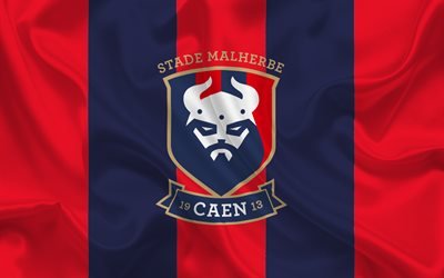 Caen fc, Emblem, Caen logo, football club, Ligue 1, France, football