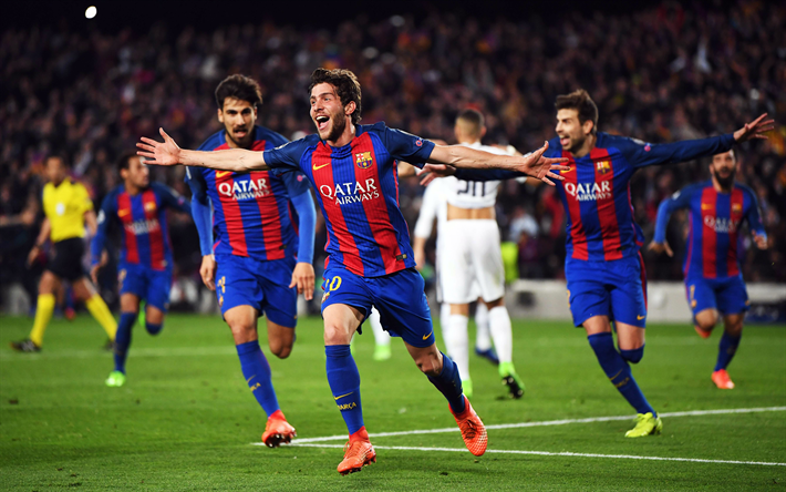 Sergi Roberto, 4k, le FC Barcelone, le football, le Barca, La Liga, le milieu de terrain