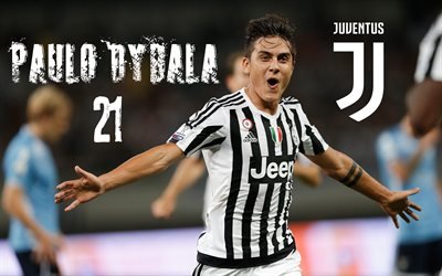 Paulo Dybala, Juventus, football, new emblem of Juventus, Turin, Italy, Serie A