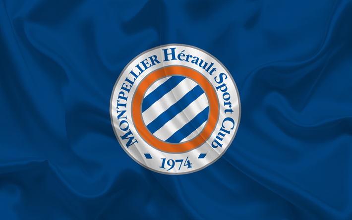 Montpellier HSC, Football club, emblem, Montpellier logotyp, Frankrike, Ligue 1, fotboll