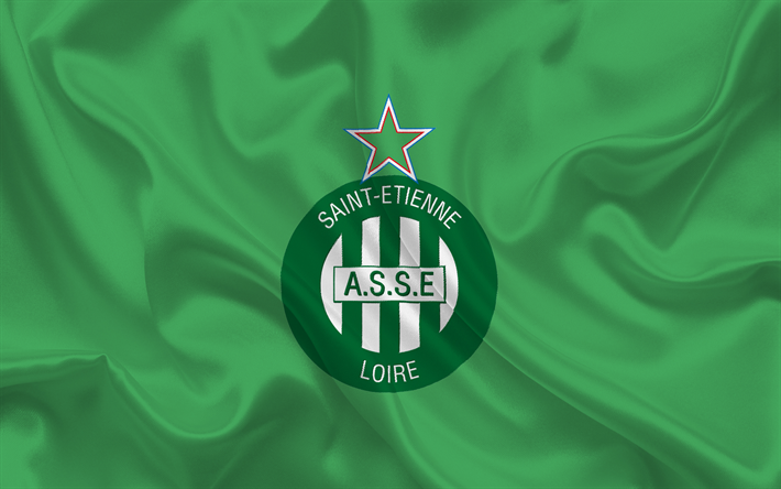 L&#39;AS Saint-Etienne, squadra di Calcio, emblema, logo, Francia, Ligue 1, calcio