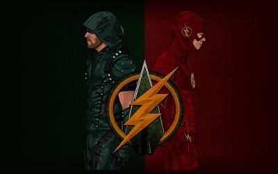 The Flash, Arrow, American television series, superheroes, art