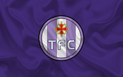 Toulouse FC, France, Football club, Ligue 1, football, Toulouse emblem, logo, Purple silk