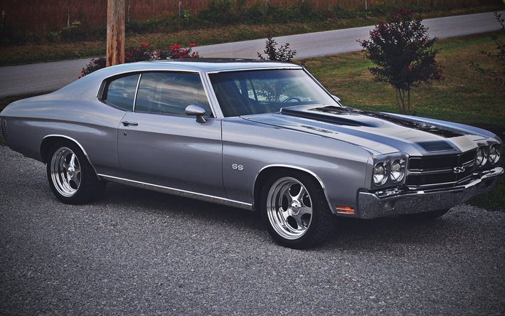 Chevrolet Chevelle, muscle cars, 1970 cars, HDR, retro cars, 1970 Chevrolet Chevelle, american cars, Chevrolet