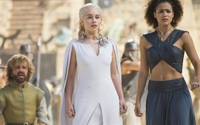 Game of Thrones, 2017, Emilia Clarke, White dress, Season 7, Daenerys Targary, Nathalie Joanne Emmanuelen