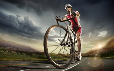 bicycle, road bike, cyclist, cycling concepts