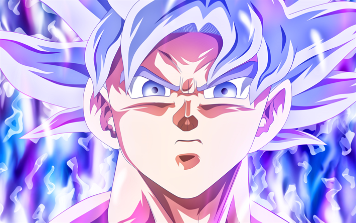 Download wallpapers Ultra Instinct Goku, portrait, art, DBS, close-up ...