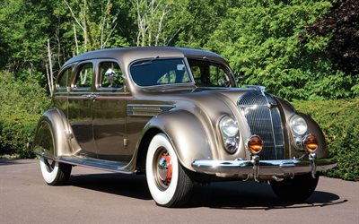 Chrysler Airflow 8 Imperial Limousine, 1936, exterior, retro carros, luxo, carros antigos, american retro carros, Chrysler