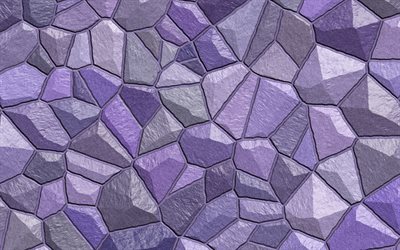 muro di pietra texture, cartoon parete di fondo, pietra viola sfondo, texture di pietra
