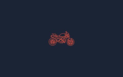 linear sportsbike, 4k, motorcycle symbol, minimal, gray backgrounds, sportsbikes minimalism, sportsbikes