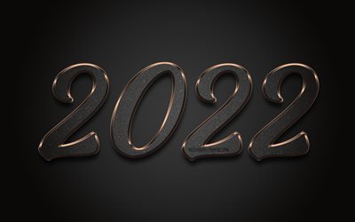 4k, 2022 gray glitter digits, Happy New Year 2022, gray background, 2022 concepts, 2022 gray 3D digits, 2022 new year, 2022 on gray background, 2022 year digits