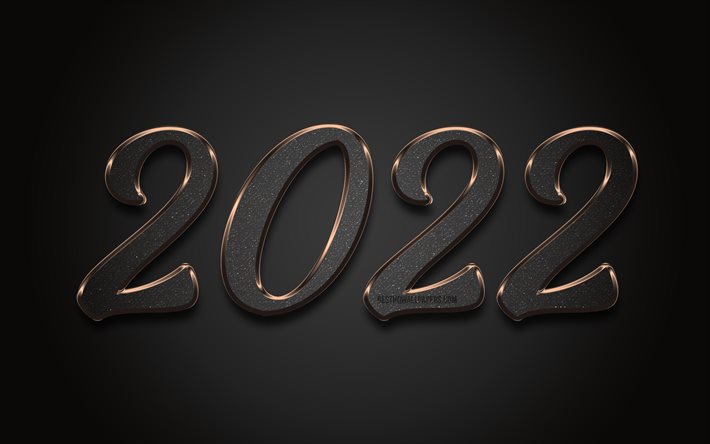 4k, 2022 cifre glitter grigie, Felice Anno Nuovo 2022, sfondo grigio, 2022 concetti, 2022 cifre 3D grigie, 2022 capodanno, 2022 su sfondo grigio, 2022 cifre dell&#39;anno