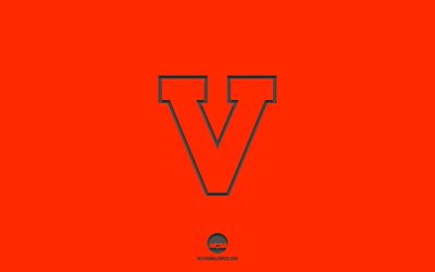 Virginia Cavaliers, orange background, American football team, Virginia Cavaliers emblem, NCAA, Virginia, USA, American football, Virginia Cavaliers logo