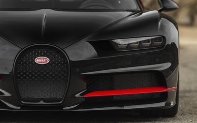 Bugatti Chiron, hypercars, 2018 auto, vista frontale, Bugatti
