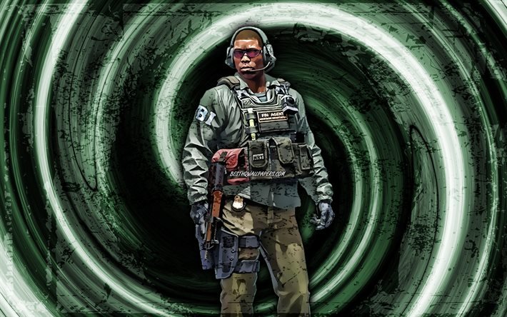 Delrow, 4k, gray grunge background, CSGO agent, Counter-Strike Global Offensive, vortex, Counter-Strike, CSGO characters, Delrow CSGO