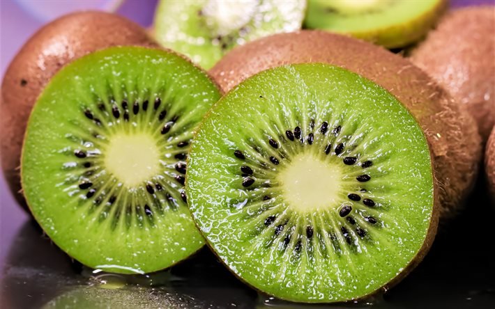 kiwi, fruta, fruta rica en vitamina C, fondo con kiwi, frutas verdes