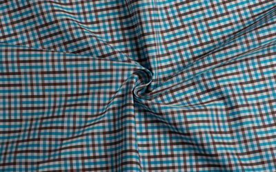 Texture de tissu &#224; carreaux, fond de tissu tourbillonnant, texture de tissu tourbillonnant, fond de tissu, texture de tissu &#224; carreaux marron bleu
