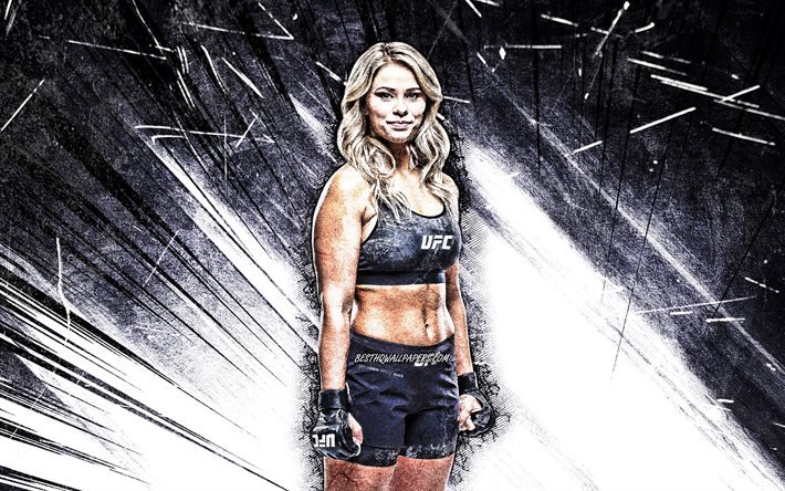 Download wallpapers 4k, Paige VanZant, grunge art, American fighters, MMA,  UFC, female fighters, Paige Michelle VanZant, white abstract rays, Paige  VanZant 4K, UFC fighters, MMA fighters for desktop free. Pictures for  desktop