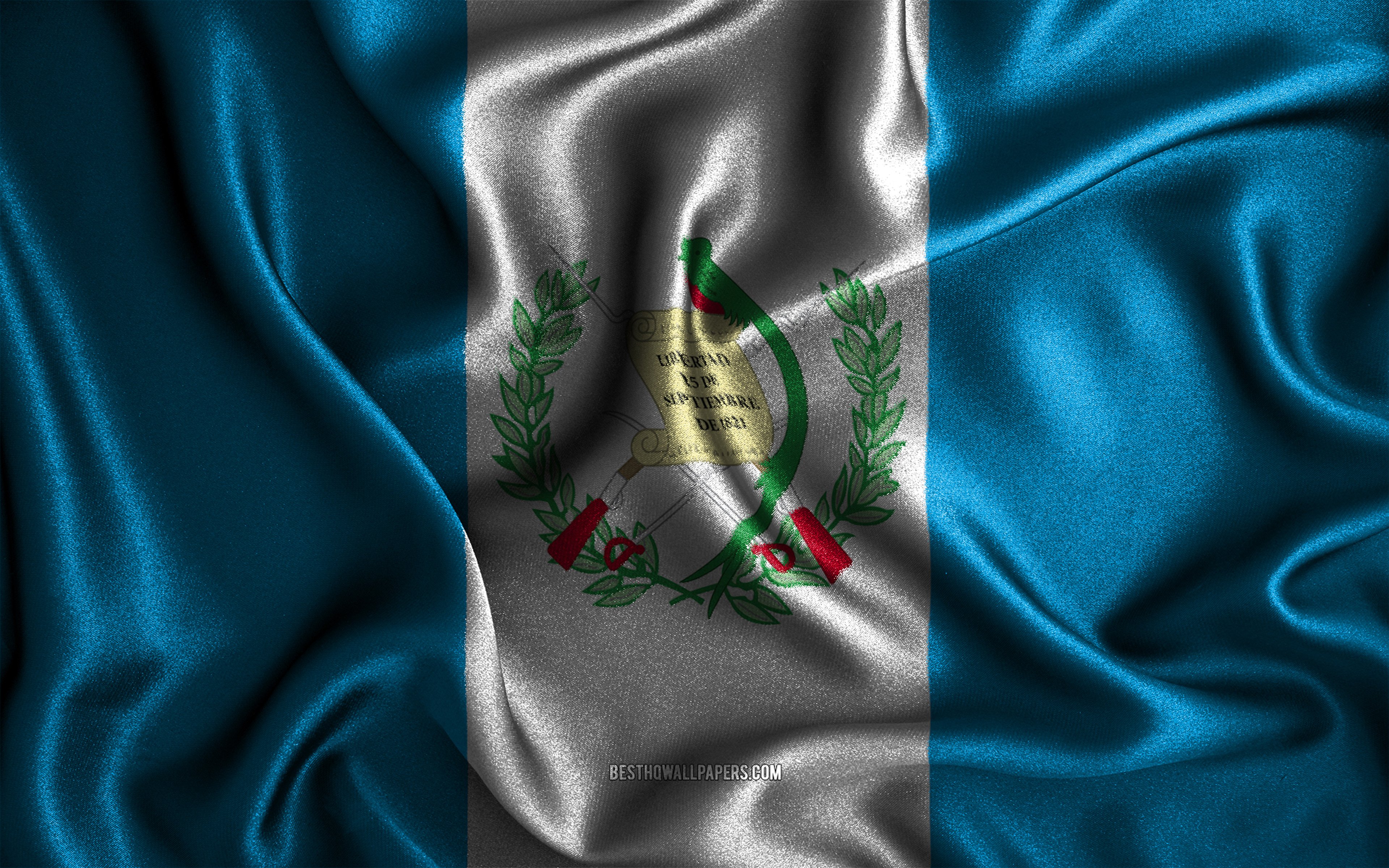 Download Wallpapers Guatemalan Flag 4k Silk Wavy Flags North American Countries National 3606