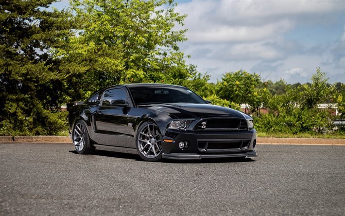 Ford, Mustang, Shelby, Noir Mustang, tuning Ford