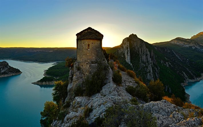 Pertusa, Visas f&#246;r att fr&#229;ga f&#228;stning, kusten, sunset, berg, Spanien, sj&#246;n, Ist&#228;llet leta efter en &#246;vers&#228;ttning f&#246;r f&#228;stning, pobreza, slottet, sj&#246;ar