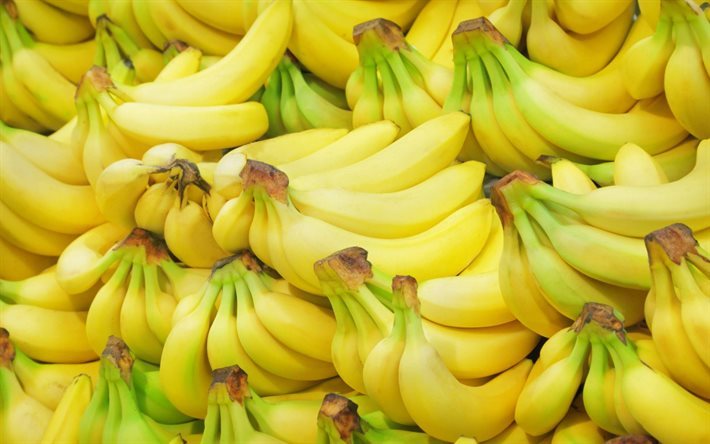 banana, fruits, bunch
