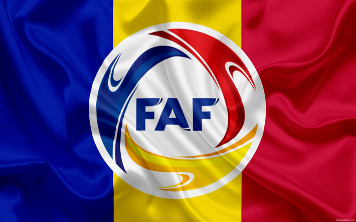 Andorra landslaget, emblem, logotyp, flagga, Europa, flaggan i Andorra, fotboll