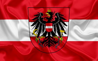 Autriche &#233;quipe nationale de football, embl&#232;me, logo, drapeau, Europe, drapeau de l&#39;Autriche, de la de football