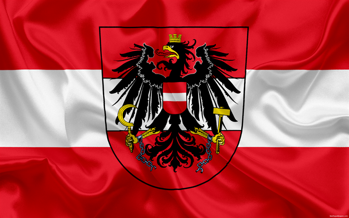Austria national football team, emblem, logo, flag, Europe, flag of Austria, football